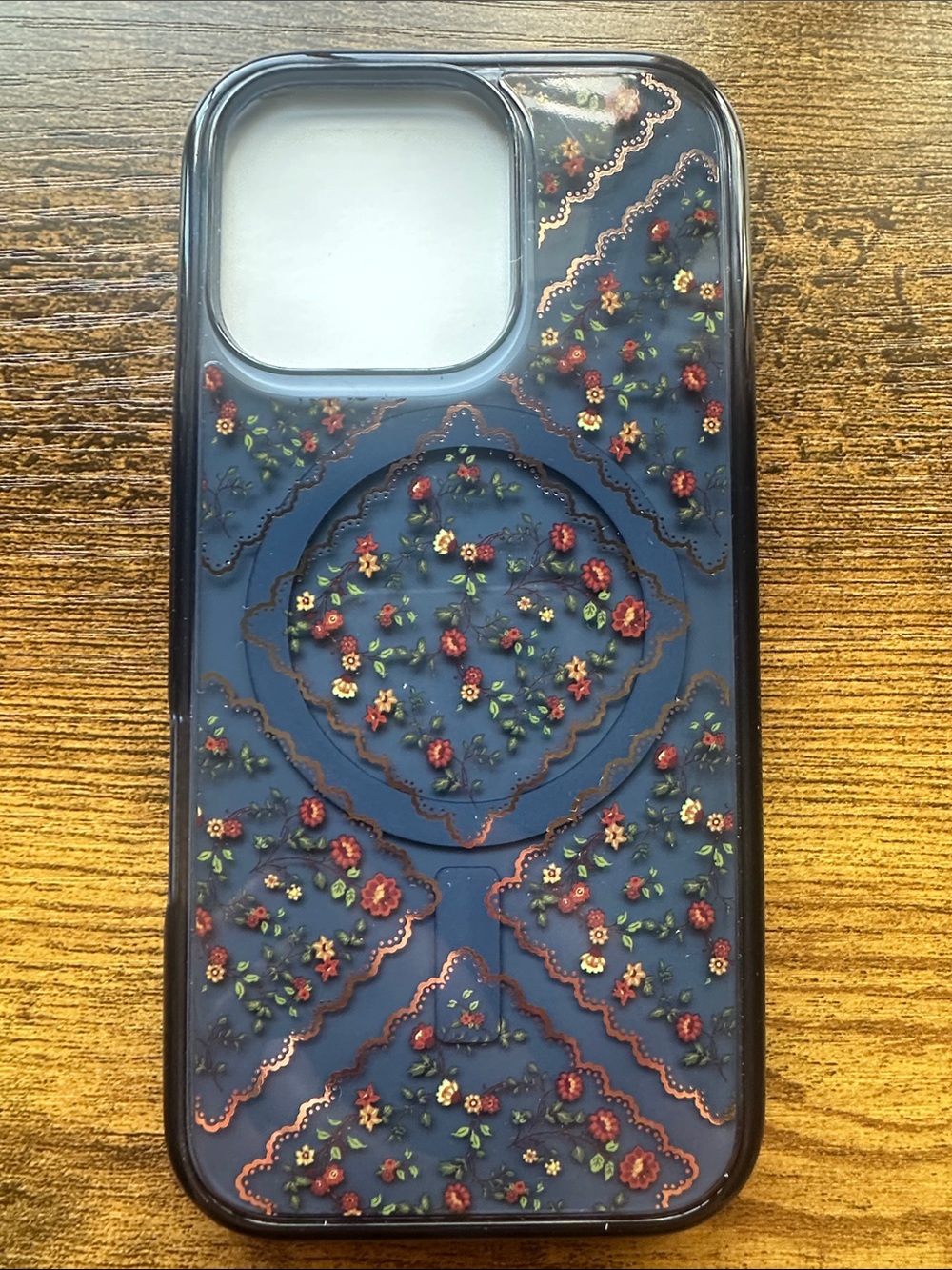 OtterBox Floral Pattern Navy Phone Case| iPhone 16 Pro